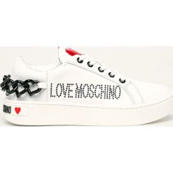 Love Moschino - Buty. Białe buty sportowe damskie Love Moschino, bez wzorów, z gumy, sportowe. Za 899,90 zł.
