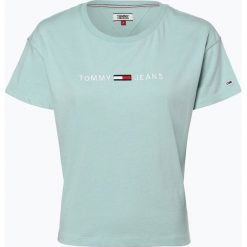 Tommy Jeans - T-shirt damski, zielony. Zielone t-shirty damskie Tommy Jeans, s, bez wzorów, z jeansu, bez kołnierzyka. Za 139,95 zł.