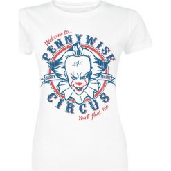 TO Pennywise - Circus Koszulka damska biały. Białe koszulki damskie TO, l, bez wzorów, bez kołnierzyka, bez rękawów. Za 74,90 zł.