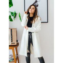 Płaszcz Ayla ecru - M. Białe kurtki damskie Fanaberia.com, m, bez wzorów, bez kaptura. Za 159,90 zł.