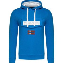 Bluza NAPAPIJRI BURGEE 2. Niebieskie bluzy męskie Napapijri, m, bez wzorów, z dzianiny, z kapturem, bez rękawów, bez kaptura. W wyprzedaży za 264,00 zł.