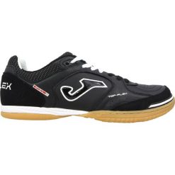 Buty halowe Joma Top Flex TOPW.301.PS. Czarne buty sportowe męskie Joma, ze skóry, na sznurówki, do piłki nożnej. Za 289,00 zł.