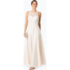 Swing - Damska sukienka wieczorowa, beżowy. Brązowe sukienki damskie Swing, bez wzorów, eleganckie, bez kołnierzyka, bez rękawów. Za 799,95 zł.