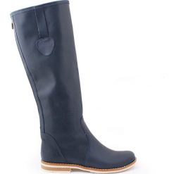 Kozaki - skóra naturalna - model 127 - kolor granat. Szare kozaki damskie Zapato, na co dzień, na lato, z jeansu, klasyczne, z okrągłym noskiem, przed kolano, bez obcasa, na płaskiej podeszwie, na zamek. W wyprzedaży za 366,75 zł.