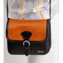 Torebka damska listonoszka skóra naturalna pasek. Pomarańczowe listonoszki damskie ROVICKY, na co dzień, w paski, z jeansu, eleganckie, na ramię, bez dodatków. Za 114,90 zł.