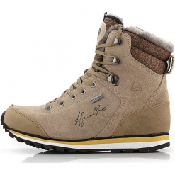 Skórzane botki "Xalina" w szarobrązowym. Brązowe buty trekkingowe damskie marki Alpine Pro. W wyprzedaży za 391,95 zł.