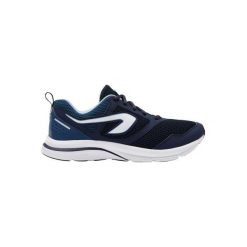 Buty do biegania RUN ACTIVE męskie. Czarne buty sportowe męskie KALENJI, z poliesteru, bez zapięcia, do biegania. Za 99,99 zł.