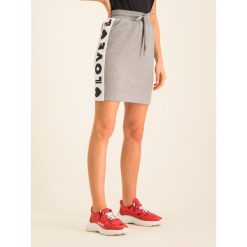 Spódnica ołówkowa LOVE MOSCHINO W152401E 2117. Szare spódniczki damskie Love Moschino, bez wzorów, z elastanu, mini, ołówkowe. W wyprzedaży za 339,00 zł.