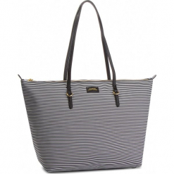 Torebka LAUREN RALPH LAUREN - Chadwick 431723137001 Black And White Stripe. Białe torebki klasyczne damskie Lauren Ralph Lauren, z materiału, duże. W wyprzedaży za 429,00 zł.