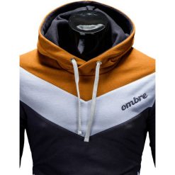 BLUZA MĘSKA Z KAPTUREM ARTURO - GRAFITOWA. Szare bejsbolówki męskie Ombre Clothing, m, z bawełny, z kapturem. Za 79,00 zł.