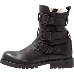 Buty zimowe damskie: Billi Bi 5881 Botki kowbojki i motocyklowe black