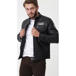 Czarna Kurtka Barcarena. Czarne kurtki męskie Born2be, xl, z aplikacjami. Za 189,99 zł.