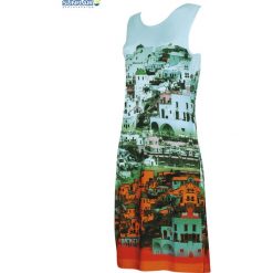 Sukienka plażowa Sunflair Green Dream 23328. Zielone sukienki damskie SUNFLAIR, na plażę, bez wzorów, bez kołnierzyka, bez rękawów. Za 269,00 zł.