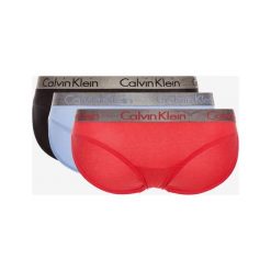 Calvin Klein 3-pack Spodenki Czarny Niebieski Czerwony. Czerwone figi damskie Calvin Klein, xs, bez wzorów, z elastanu. Za 188,95 zł.