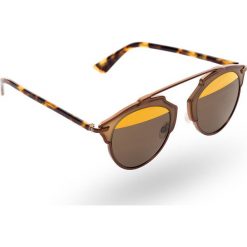 Brązowe damskie okulary Dior. Pomarańczowe okulary przeciwsłoneczne damskie Dior, eleganckie. Za 1889,00 zł.