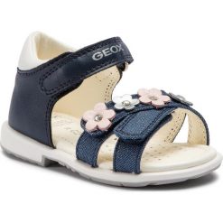 Sandały GEOX - B Verred C B9221C 0BCLG C4002 M Navy. Niebieskie sandały dziewczęce Geox, ze skóry, bez zapięcia. W wyprzedaży za 159,00 zł.
