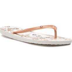 Japonki ROXY - ARJL100664 Rsg. Białe klapki damskie Roxy, bez wzorów, z tworzywa sztucznego, bez obcasa. Za 79,00 zł.