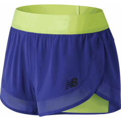 New Balance WS71120BUE. Niebieskie spodenki sportowe damskie New Balance, na jesień, l, bez wzorów, z poliesteru, sportowe, z obniżonym stanem, do biegania. W wyprzedaży za 149,99 zł.