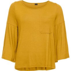 Shirt z dżerseju z kieszonką bonprix żółty szafranowy. Koszulki damskie bonprix. Za 74,99 zł.