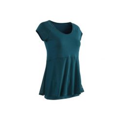Koszulka krótki rękaw Gym & Pilates 530 damska. Niebieskie bluzki damskie marki DOMYOS, xs, z elastanu. Za 64,99 zł.