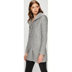 Vero Moda - Płaszcz. Szare kurtki damskie Vero Moda, s, bez wzorów, z bawełny, z kapturem. W wyprzedaży za 149,90 zł.