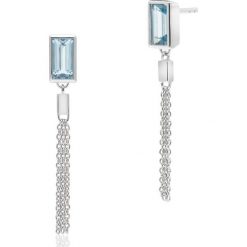 Piękne Kolczyki Srebrne - srebro 925, Topaz sky blue. Szare kolczyki damskie W.KRUK, z topazem, srebrne. Za 299,00 zł.
