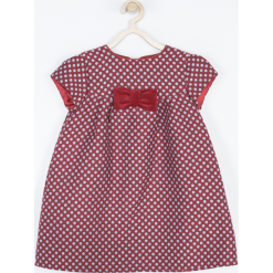 Sukienka. Czerwone sukienki dziewczęce Minimi, w grochy, z satyny, eleganckie. Za 145,00 zł.
