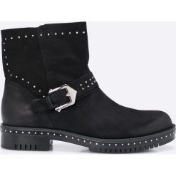 Carinii - Botki by Maja Sablewska. Czarne buty zimowe damskie marki Carinii, z materiału, na obcasie. W wyprzedaży za 219,90 zł.