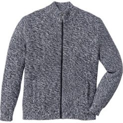 Kardigany męskie: Sweter rozpinany Regular Fit bonprix czarny melanż