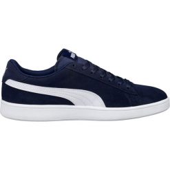 Buty Puma Smash V2 M 364989 04. Niebieskie buty sportowe męskie Puma, z zamszu, bez zapięcia. W wyprzedaży za 249,00 zł.