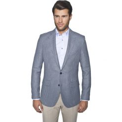 Marynarka giron niebieski slim fit. Niebieskie marynarki męskie Recman, m, bez wzorów. Za 569,00 zł.