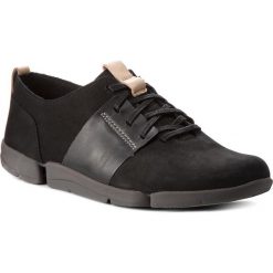 Półbuty CLARKS - Tri Caitlin 261317954 Black Combi. Czarne półbuty damskie Clarks, na co dzień, bez wzorów, ze skóry, bez obcasa, na płaskiej podeszwie, bez zapięcia. W wyprzedaży za 269,00 zł.