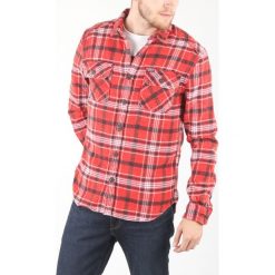 SuperDry Koszula Czerwony. Czerwone koszule męskie Superdry, s, w kratkę, z bawełny, bez kołnierzyka, z długim rękawem. Za 395,95 zł.