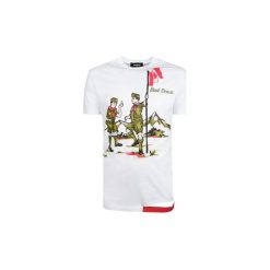 T-shirty z krótkim rękawem Dsquared S74GD0358. Szare t-shirty męskie Dsquared, s, bez wzorów, bez kołnierzyka, krótkie. Za 489,00 zł.
