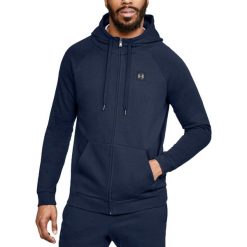Under Armour Rival Fleece Fz Hoodie 1320737-408. Bluzy męskie Under Armour, m, bez wzorów, z bawełny, bez kołnierzyka, bez rękawów, bez kaptura. W wyprzedaży za 179,99 zł.