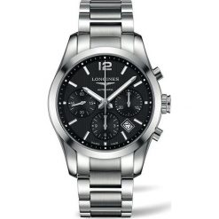 PROMOCJA LONGINES CONQUEST CLASSIC L2.786.4.56.6. Szare zegarki męskie LONGINES, ze stali. W wyprzedaży za 8260,00 zł.