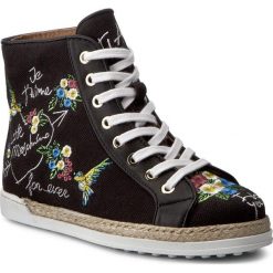 Sneakersy LOVE MOSCHINO - JA21013G03JK100D Nero/Ricamo. Czarne półbuty damskie Love Moschino, ze skóry ekologicznej. W wyprzedaży za 389,00 zł.