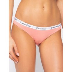 Figi klasyczne Calvin Klein Underwear Carousel 0000D1618E. Niebieskie figi damskie Calvin Klein Underwear, s, bez wzorów, z elastanu. W wyprzedaży za 59,00 zł.