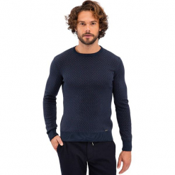 Sweter w kolorze granatowym. Niebieskie swetry klasyczne męskie AVVA, Dewberry, m, z okrągłym kołnierzem. Za 219,95 zł.