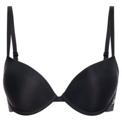 Biustonosz push-up Emporio Armani Underwear 162394 9A284 00020. Czarne biustonosze Emporio Armani Underwear, bez wzorów, z elastanu. W wyprzedaży za 169,00 zł.