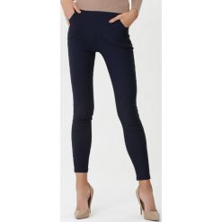 Granatowe Legginsy Glenna. Legginsy damskie Born2be, s, bez wzorów. Za 49,99 zł.