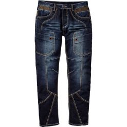 Dżinsy Regular Fit Straight bonprix ciemnoniebieski "stone used". Niebieskie jeansy męskie bonprix, m, bez wzorów, z jeansu. Za 59,99 zł.