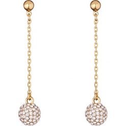 Kolczyki damskie: Pozłacane kolczyki-wkrętki z kryształkami Swarovski