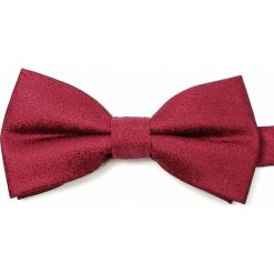 Ciemnoczerwona Męska Mucha - VERNON - Chropowaty Materiał MUVRN0071. Czerwone muszki męskie Vernon, w paski, z materiału, eleganckie. Za 29,00 zł.