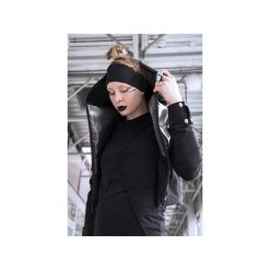 Bluza IWAKURA. Czarne bluzy damskie Pikiel, xl, bez wzorów, z bawełny, z krótkim rękawem, krótkie, bez kaptura. Za 360,00 zł.
