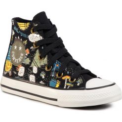 Trampki CONVERSE - Ctas Hi 667527C Black/Bold. Czarne trampki chłopięce Converse, bez wzorów, z gumy, bez zapięcia. W wyprzedaży za 179,00 zł.