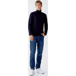 Sweter z golfem. Zielone swetry męskie Pull&Bear, m, bez wzorów, z golfem, bez kaptura. Za 69,90 zł.