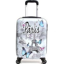 Walizki: Walizka „Papillon” w kolorze srebrnym – 35 kg x 53 kg x 20 cm
