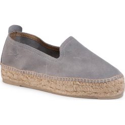 Espadryle MANEBI - Slippers D A C.1 D0 Grey. Szare espadryle damskie Manebi, bez wzorów, ze skóry, bez obcasa, na płaskiej podeszwie. W wyprzedaży za 329,00 zł.