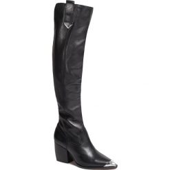 Kozaki SCHUTZ - S 20653 0010 0001 U Black. Czarne kozaki damskie Schutz, ze skóry ekologicznej, bez obcasa, bez zapięcia. W wyprzedaży za 699,00 zł.